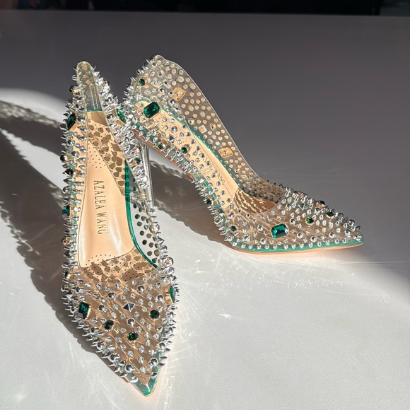 AZALEA WANG ADD A LITTLE SPICE STILETTO PUMP IN GREEN - Picture 5 of 9